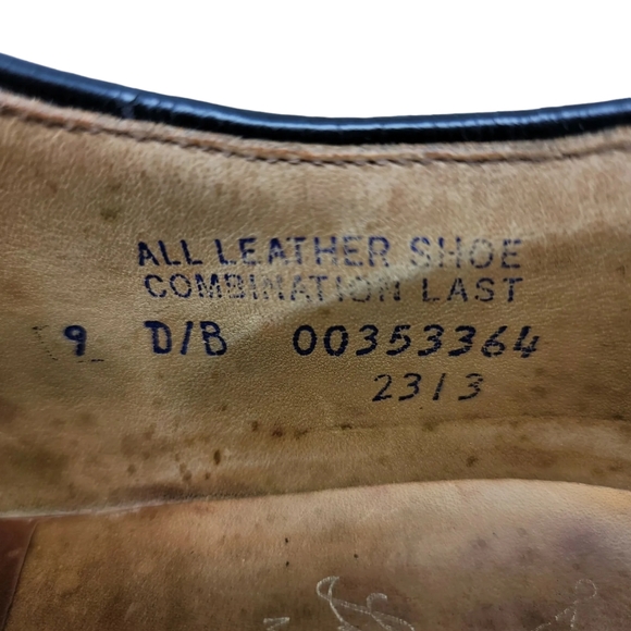 Vintage Hanover LB Sheppard Signatures 2313 Wingtips Burgundy Leather 9 D/B USA - Picture 12 of 12